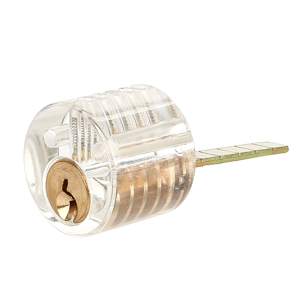 5 pcs Practice Lock Set Crystal Pin Tumbler keyed Padlock Tools for